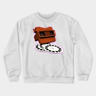 View-Master in Orange Crewneck Sweatshirt